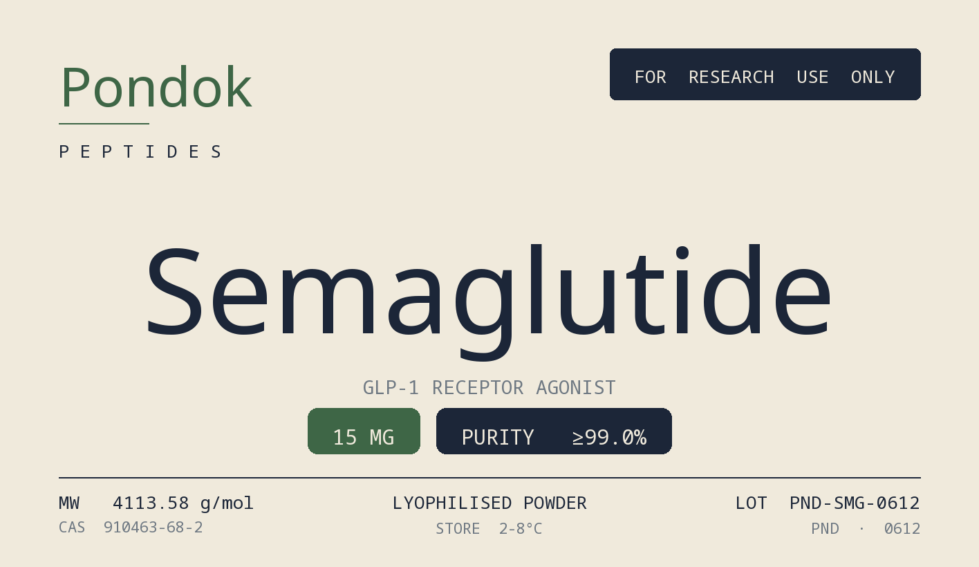 Semaglutide - Pondok Peptides label