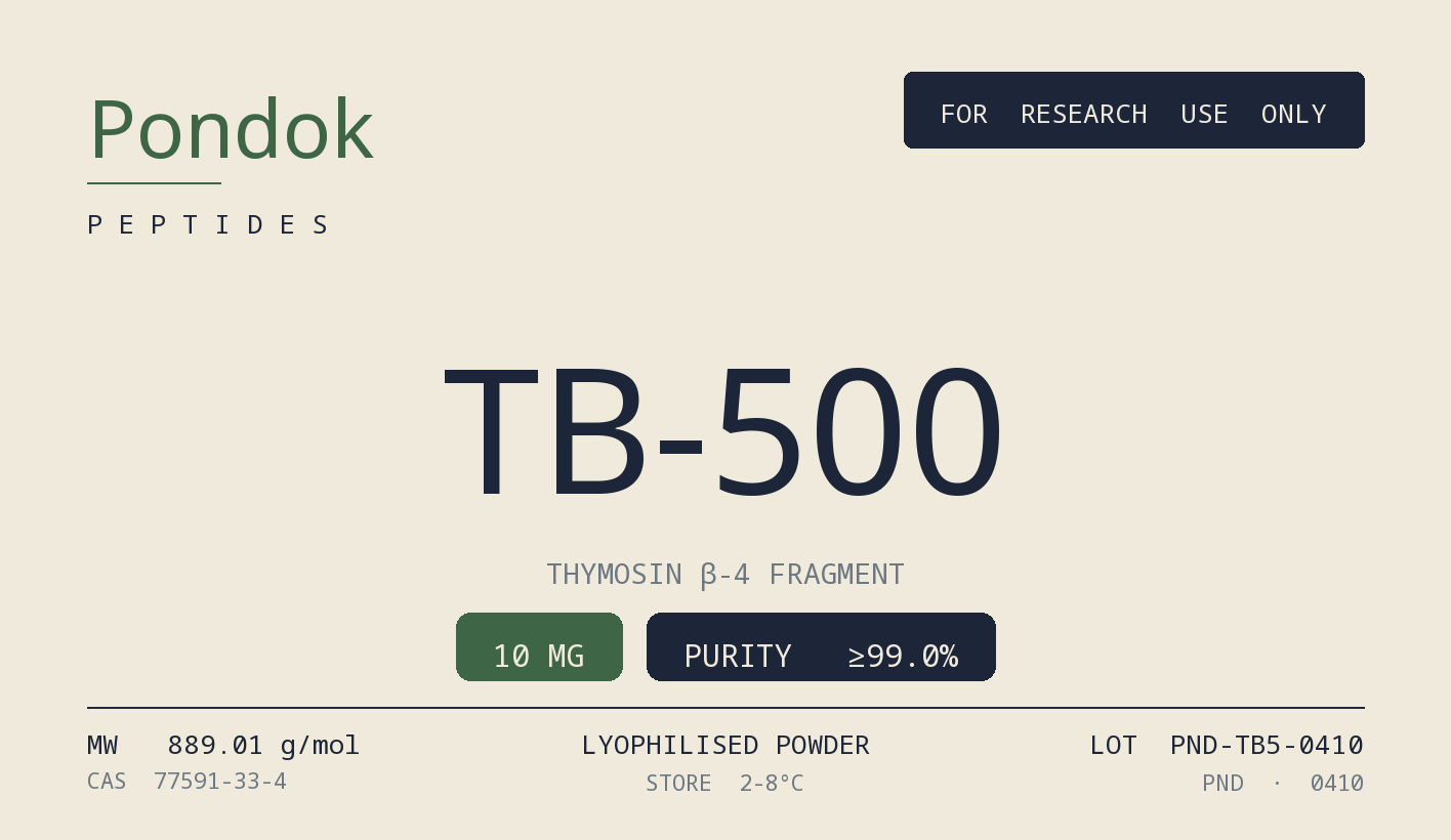 TB-500 - Pondok Peptides label